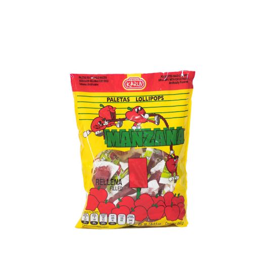 Imagen de PALETA MANZANA RELLENA KARLA 20P